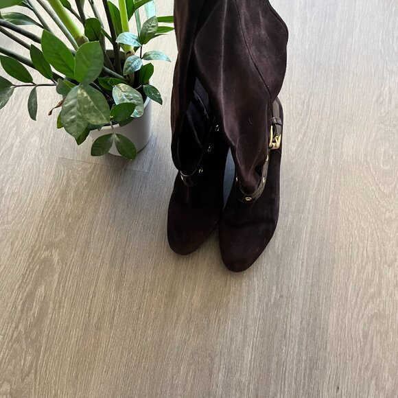 Michael Kors Brown Suede Slouchy Boots - Picture 7 of 10